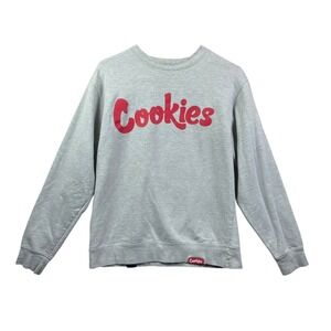 Cookies Gray Sweatshirt Mens Medium Long Sleeve Cotton
